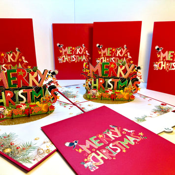 🎄 Merry Christmas with Australian Birds & Animals 🎄 Origami Pop Cards 3D Pop Up Greeting Card Merry Christmas Thank You Handmade Best Wishes Blank Card Gift Happy Holidays Celebrate the Special Day