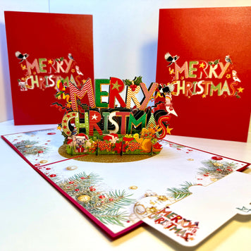 🎄 Merry Christmas with Australian Birds & Animals 🎄 Origami Pop Cards 3D Pop Up Greeting Card Merry Christmas Thank You Handmade Best Wishes Blank Card Gift Happy Holidays Celebrate the Special Day