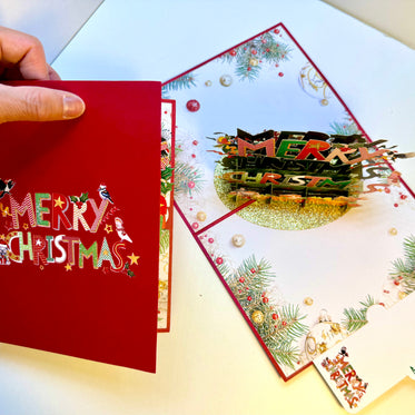 🎄 Merry Christmas with Australian Birds & Animals 🎄 Origami Pop Cards 3D Pop Up Greeting Card Merry Christmas Thank You Handmade Best Wishes Blank Card Gift Happy Holidays Celebrate the Special Day
