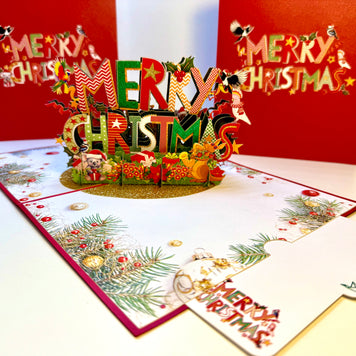 🎄 Merry Christmas with Australian Birds & Animals 🎄 Origami Pop Cards 3D Pop Up Greeting Card Merry Christmas Thank You Handmade Best Wishes Blank Card Gift Happy Holidays Celebrate the Special Day