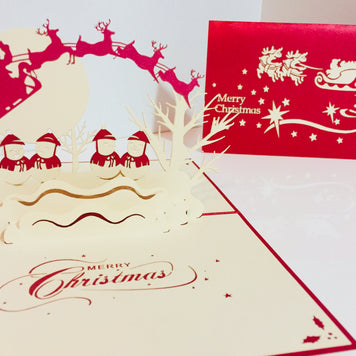 Metallic Christmas Snowmen Origami Pop Cards 3D Pop Up Greeting Card Merry Christmas Thank You Handmade Best Wishes Blank Card Gift Happy Holidays Celebrate the Special Day