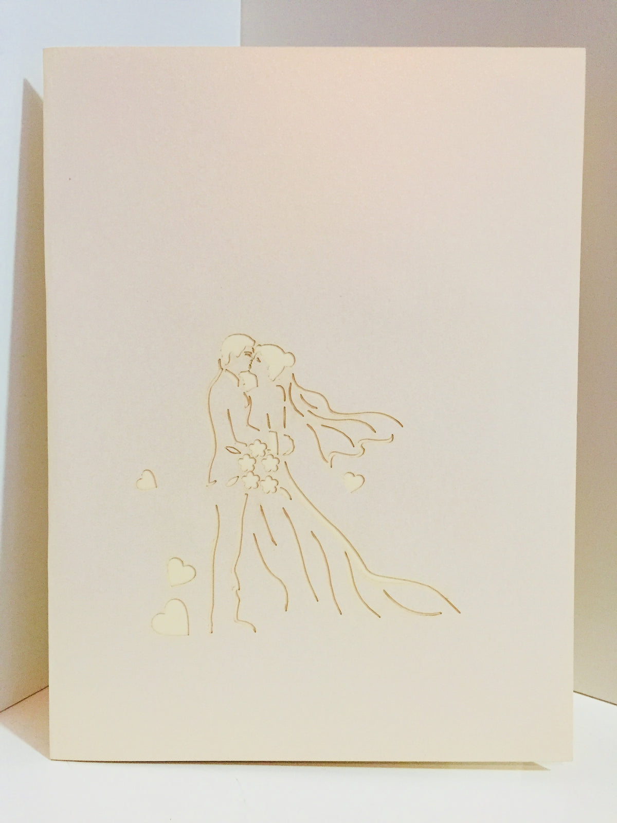 Metallic Ivory Wedding Classic with Bridesmaid & Best Man Origami Pop Cards 3D Pop Up Greeting Card Celebrate Happy Birthday Thank You Handmade Best Wishes Gift Thinking of You for Any Occasion Happy Mother's Day
