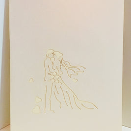 Metallic Ivory Wedding Classic with Bridesmaid & Best Man Origami Pop Cards 3D Pop Up Greeting Card Celebrate Happy Birthday Thank You Handmade Best Wishes Gift Thinking of You for Any Occasion Happy Mother's Day