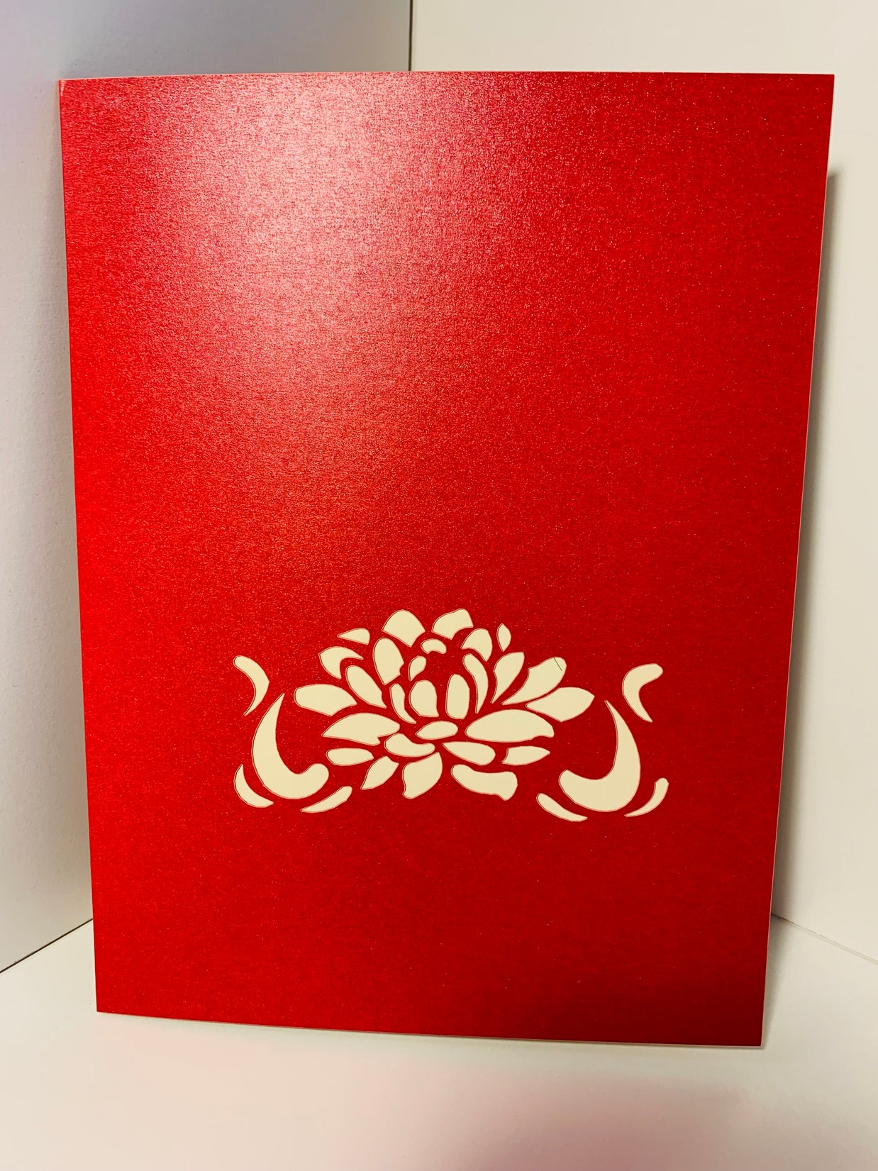 Metallic Peaceful Red & Gold Lotus Origami Pop Cards 3D Pop Up Greeting Card Happy Birthday Thank You Handmade Gift Thinking of You Blank Card for Any Occasion Happy Mother's Day Happy Father's Australiana Celebrate the Beauty of Flower