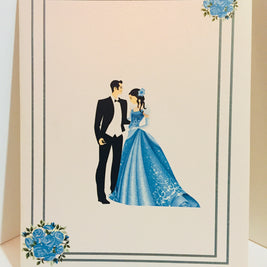 Metallic Sapphire Wedding Classic 3D POP UP GREETING CARD - Created by Origami Pop Cards – 3D Pop Up Greeting Cards, Australian Design & Handmade, 3D Pop Up Magical Paper Cards, Handmade Pop Up Cards Celebrate Love Anniversary Heart Fell and Romantic