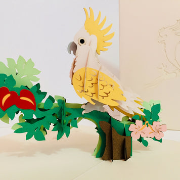 Metallic White Sulphur-Crested Cockatoo Bird Origami Pop Cards 3D Pop Up Greeting Card Happy Birthday Thank You Handmade Gift Thinking of You Blank Card for Any Occasion Happy Mother's Day Happy Father's Australiana Birds (Copy)