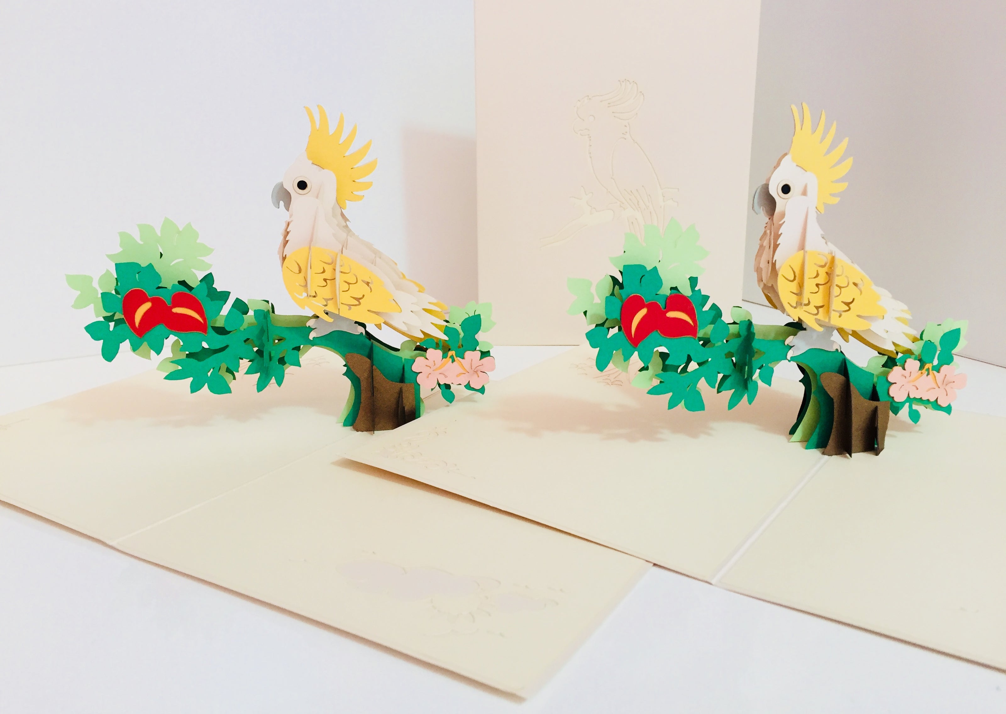 Metallic White Sulphur-Crested Cockatoo Bird Origami Pop Cards 3D Pop Up Greeting Card Happy Birthday Thank You Handmade Gift Thinking of You Blank Card for Any Occasion Happy Mother's Day Happy Father's Australiana Birds (Copy)