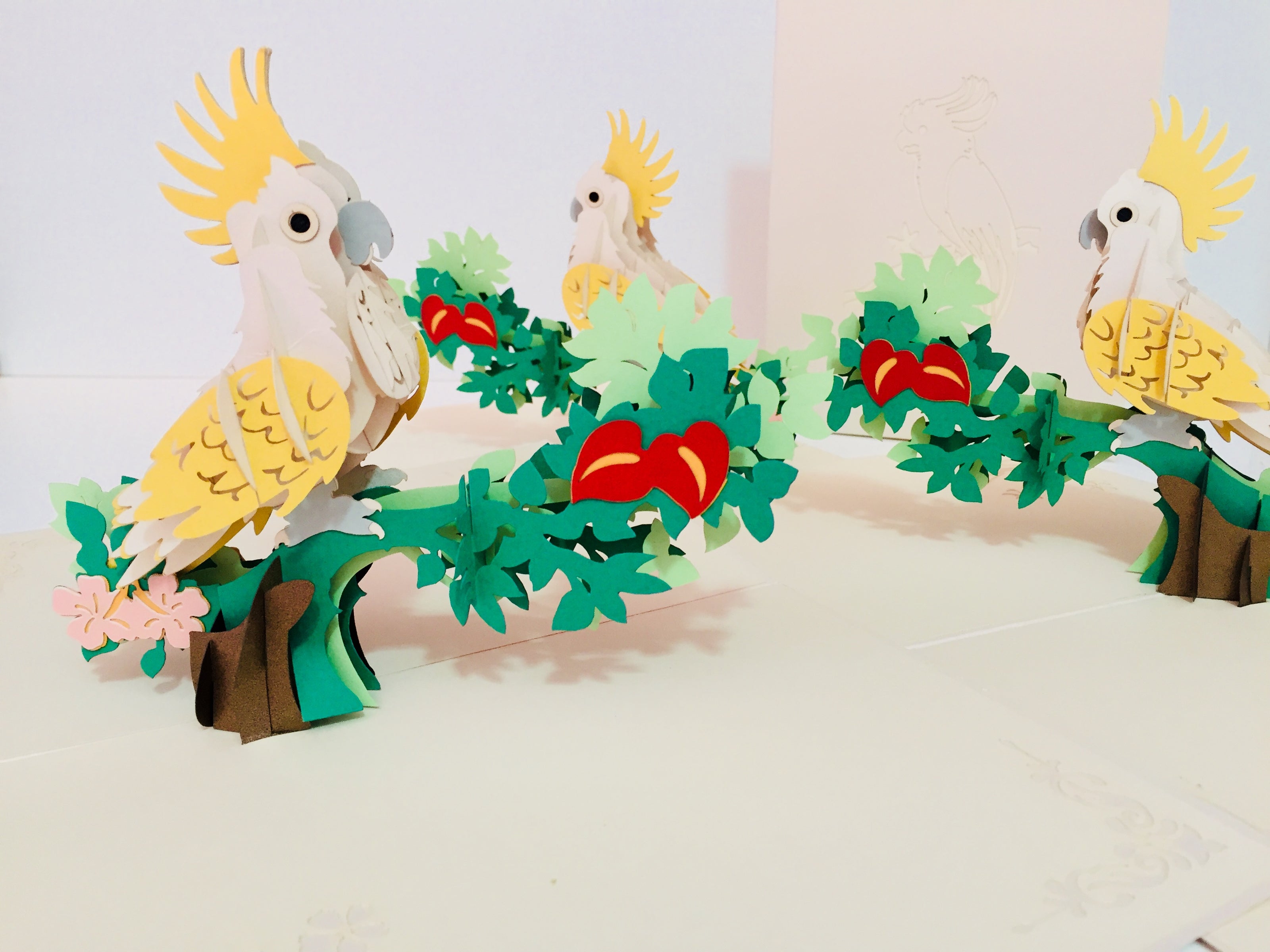 Metallic White Sulphur-Crested Cockatoo Bird Origami Pop Cards 3D Pop Up Greeting Card Happy Birthday Thank You Handmade Gift Thinking of You Blank Card for Any Occasion Happy Mother's Day Happy Father's Australiana Birds (Copy)