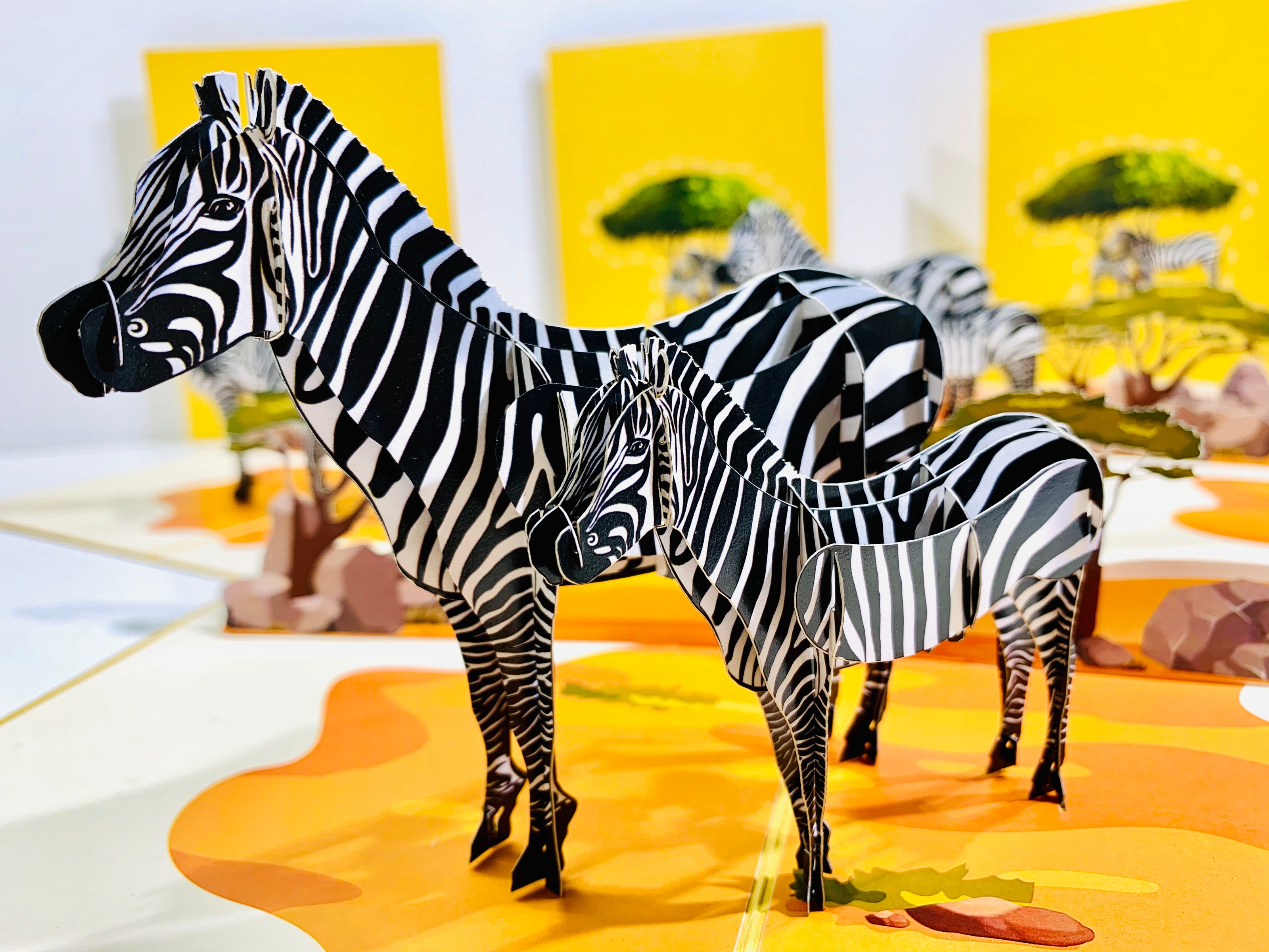 Mother & Baby Zebra Pop Up Card - Loved By All Ages Origami Pop Cards 3D Pop Up Greeting Card Happy Birthday Thank You Handmade Gift Thinking of You Blank Card for Any Occasion Happy Mother's Day Happy Father's Australiana Celebrate the Beauty