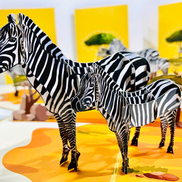 Mother & Baby Zebra Pop Up Card - Loved By All Ages Origami Pop Cards 3D Pop Up Greeting Card Happy Birthday Thank You Handmade Gift Thinking of You Blank Card for Any Occasion Happy Mother's Day Happy Father's Australiana Celebrate the Beauty