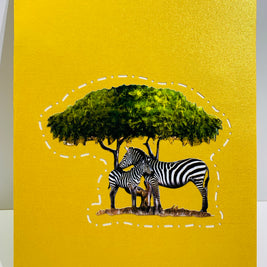 Mother & Baby Zebra Pop Up Card - Loved By All Ages Origami Pop Cards 3D Pop Up Greeting Card Happy Birthday Thank You Handmade Gift Thinking of You Blank Card for Any Occasion Happy Mother's Day Happy Father's Australiana Celebrate the Beauty