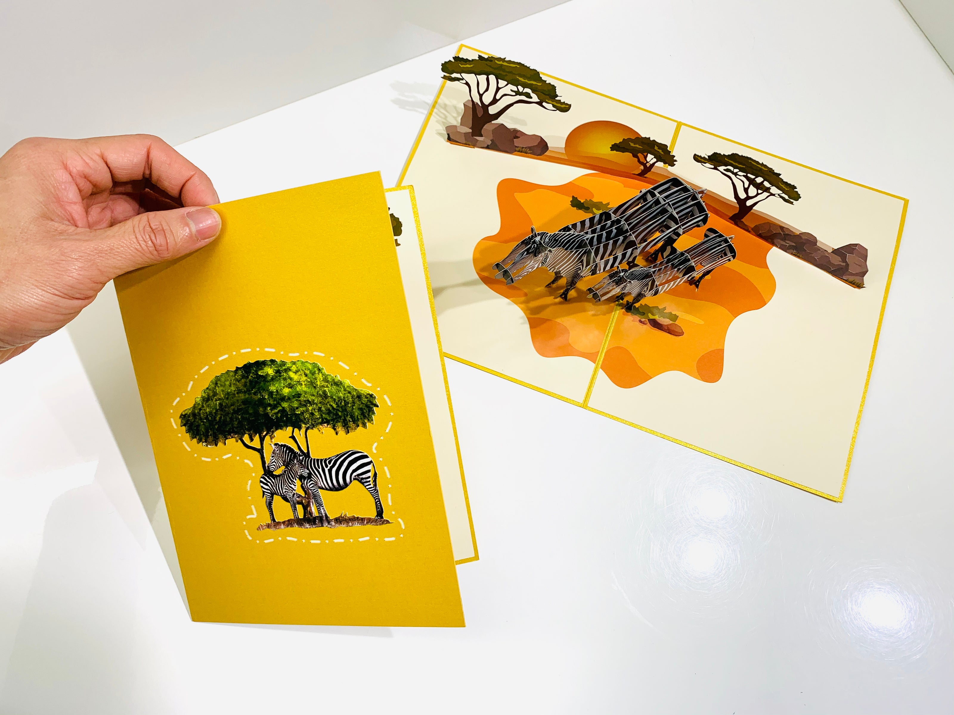 Mother & Baby Zebra Pop Up Card - Loved By All Ages Origami Pop Cards 3D Pop Up Greeting Card Happy Birthday Thank You Handmade Gift Thinking of You Blank Card for Any Occasion Happy Mother's Day Happy Father's Australiana Celebrate the Beauty