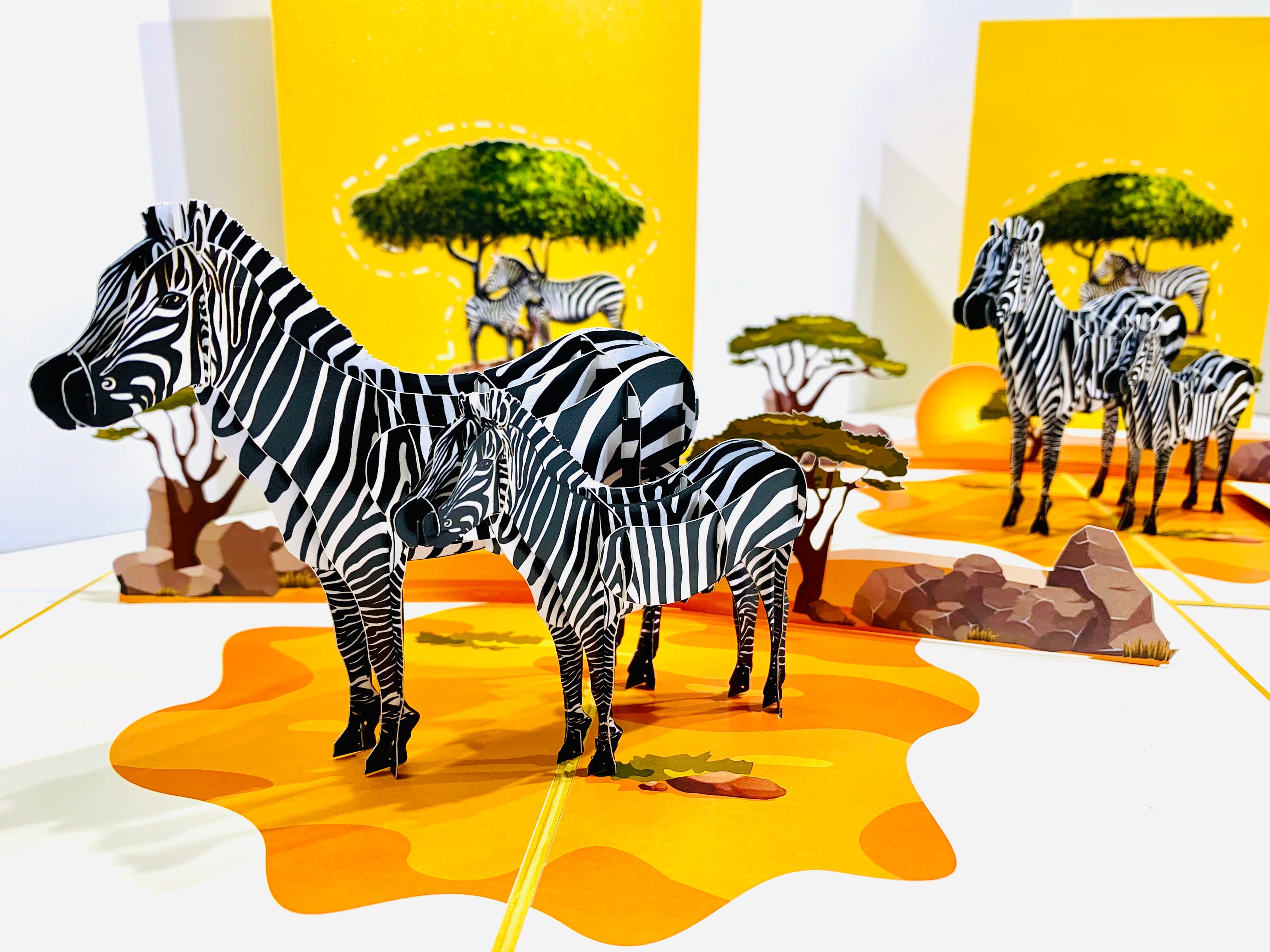 Mother & Baby Zebra Pop Up Card - Loved By All Ages Origami Pop Cards 3D Pop Up Greeting Card Happy Birthday Thank You Handmade Gift Thinking of You Blank Card for Any Occasion Happy Mother's Day Happy Father's Australiana Celebrate the Beauty