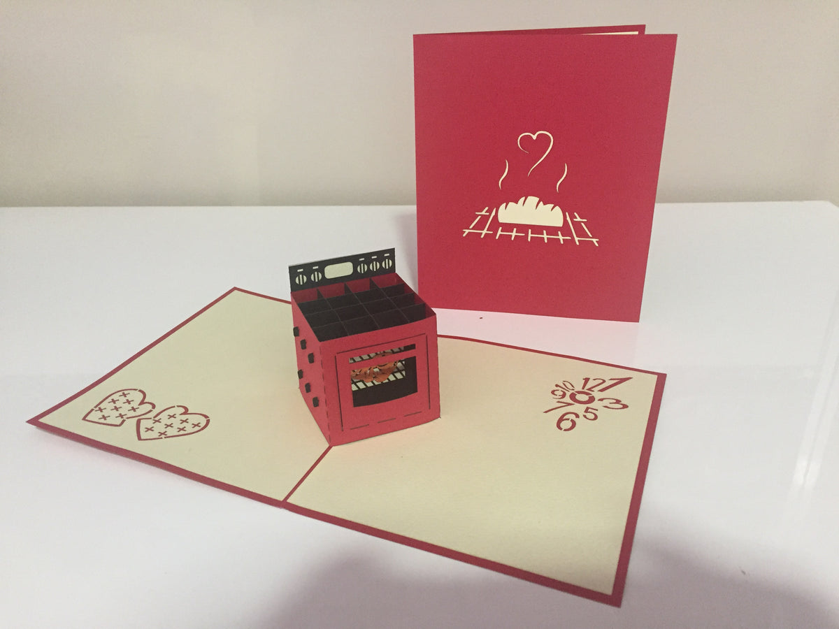Oven Card - Origami Pop Cards 3D Pop Up Greeting Card Happy Birthday Thank You Handmade Gift Thinking of You Blank Card for Any Occasion Happy Mother's Day Australiana Celebrate the Beauty