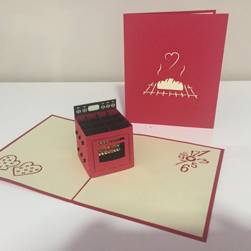 Oven Card - Origami Pop Cards 3D Pop Up Greeting Card Happy Birthday Thank You Handmade Gift Thinking of You Blank Card for Any Occasion Happy Mother's Day Australiana Celebrate the Beauty