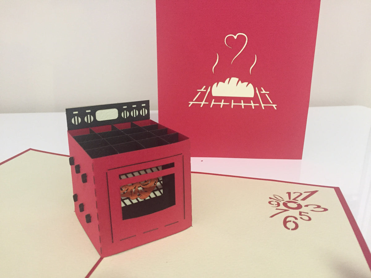 Oven Card - Origami Pop Cards 3D Pop Up Greeting Card Happy Birthday Thank You Handmade Gift Thinking of You Blank Card for Any Occasion Happy Mother's Day Australiana Celebrate the Beauty