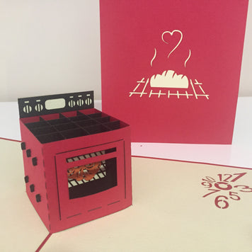 Oven Card - Origami Pop Cards 3D Pop Up Greeting Card Happy Birthday Thank You Handmade Gift Thinking of You Blank Card for Any Occasion Happy Mother's Day Australiana Celebrate the Beauty