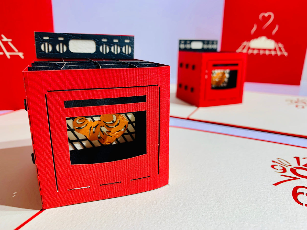 Oven Card - Origami Pop Cards 3D Pop Up Greeting Card Happy Birthday Thank You Handmade Gift Thinking of You Blank Card for Any Occasion Happy Mother's Day Australiana Celebrate the Beauty