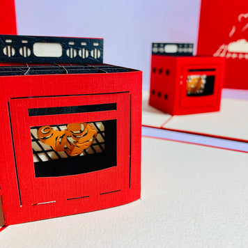 Oven Card - Origami Pop Cards 3D Pop Up Greeting Card Happy Birthday Thank You Handmade Gift Thinking of You Blank Card for Any Occasion Happy Mother's Day Australiana Celebrate the Beauty