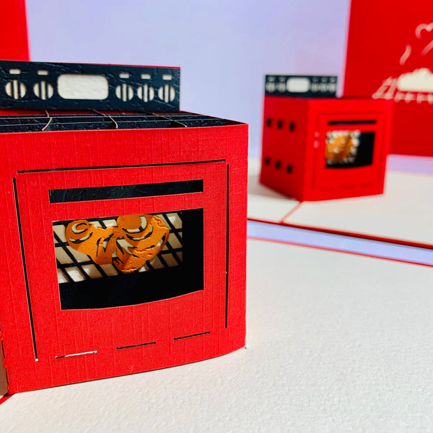 Oven Card - Origami Pop Cards 3D Pop Up Greeting Card Happy Birthday Thank You Handmade Gift Thinking of You Blank Card for Any Occasion Happy Mother's Day Australiana Celebrate the Beauty