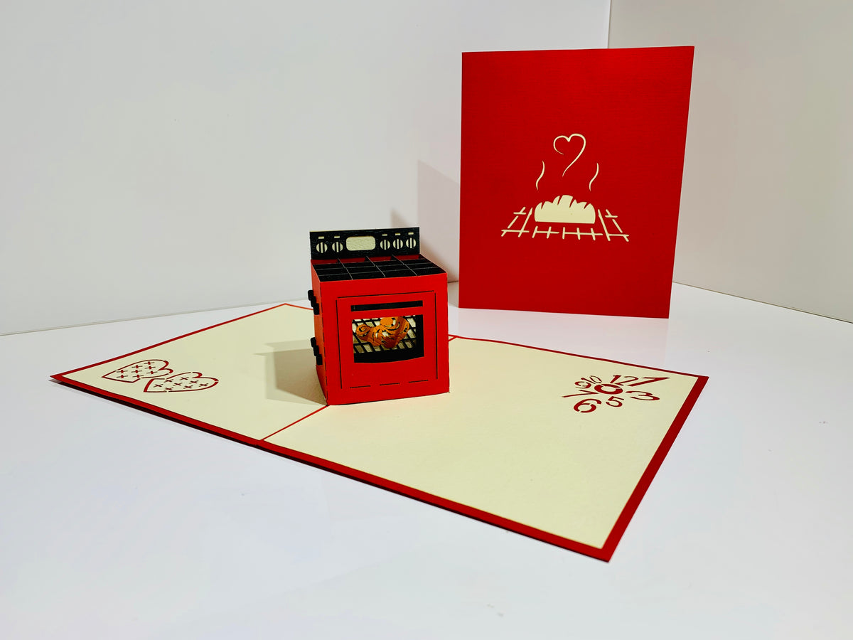 Oven Card - Origami Pop Cards 3D Pop Up Greeting Card Happy Birthday Thank You Handmade Gift Thinking of You Blank Card for Any Occasion Happy Mother's Day Australiana Celebrate the Beauty