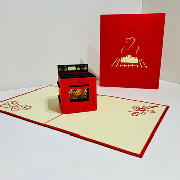 Oven Card - Origami Pop Cards 3D Pop Up Greeting Card Happy Birthday Thank You Handmade Gift Thinking of You Blank Card for Any Occasion Happy Mother's Day Australiana Celebrate the Beauty