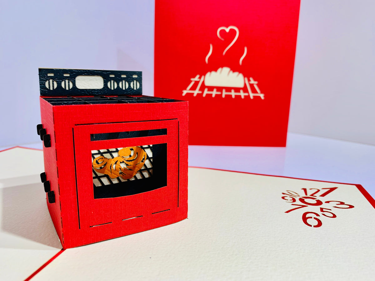 Oven Card - Origami Pop Cards 3D Pop Up Greeting Card Happy Birthday Thank You Handmade Gift Thinking of You Blank Card for Any Occasion Happy Mother's Day Australiana Celebrate the Beauty