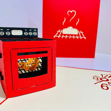Oven Card - Origami Pop Cards 3D Pop Up Greeting Card Happy Birthday Thank You Handmade Gift Thinking of You Blank Card for Any Occasion Happy Mother's Day Australiana Celebrate the Beauty