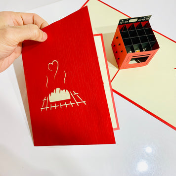 Oven Card - Origami Pop Cards 3D Pop Up Greeting Card Happy Birthday Thank You Handmade Gift Thinking of You Blank Card for Any Occasion Happy Mother's Day Australiana Celebrate the Beauty