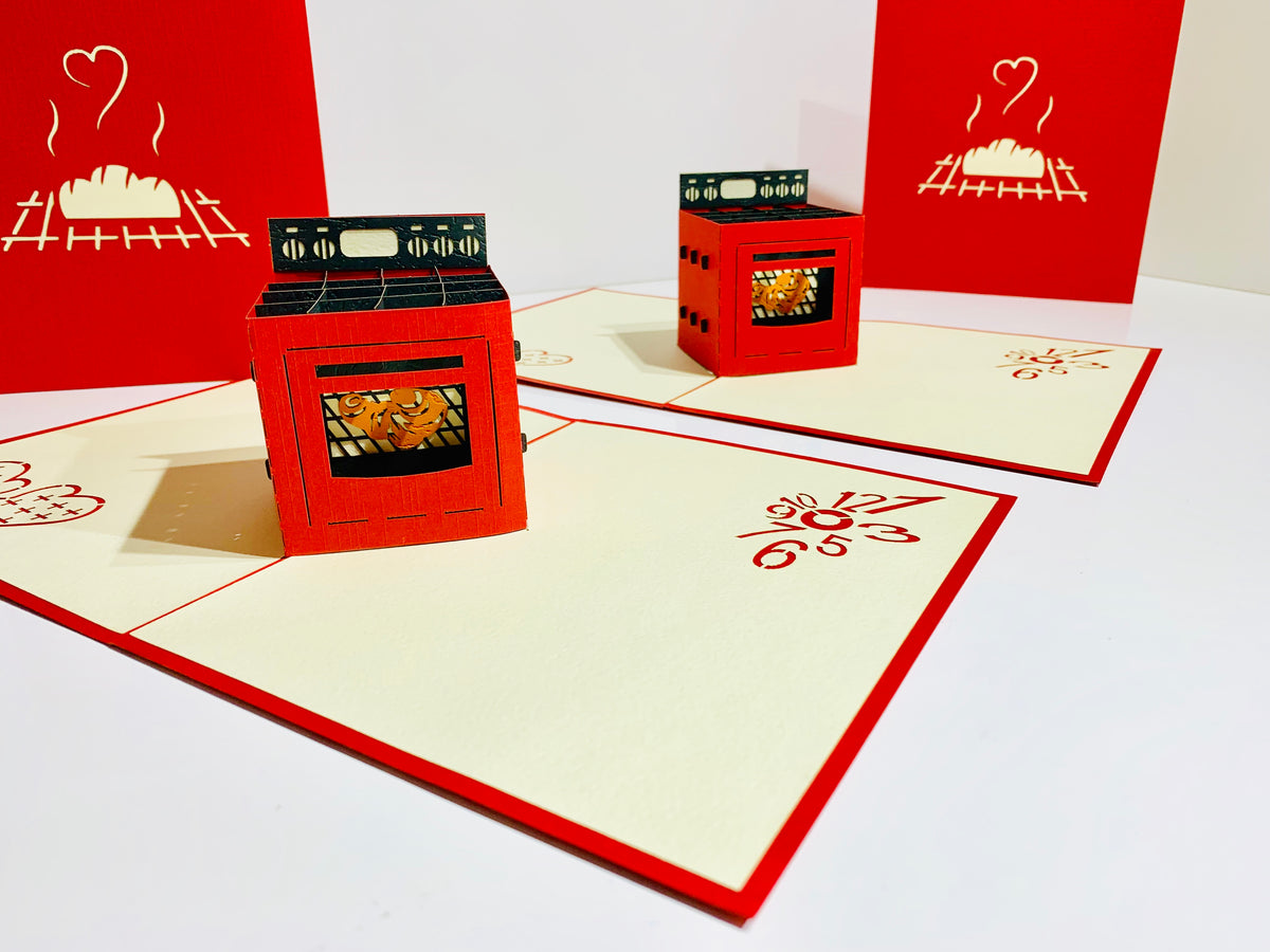 Oven Card - Origami Pop Cards 3D Pop Up Greeting Card Happy Birthday Thank You Handmade Gift Thinking of You Blank Card for Any Occasion Happy Mother's Day Australiana Celebrate the Beauty