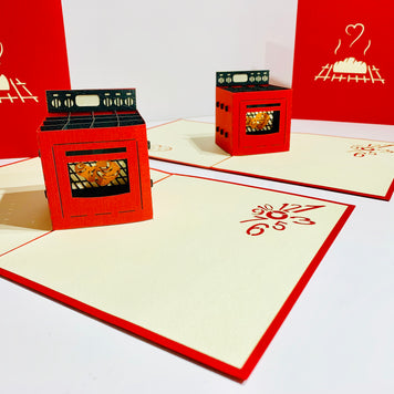 Oven Card - Origami Pop Cards 3D Pop Up Greeting Card Happy Birthday Thank You Handmade Gift Thinking of You Blank Card for Any Occasion Happy Mother's Day Australiana Celebrate the Beauty