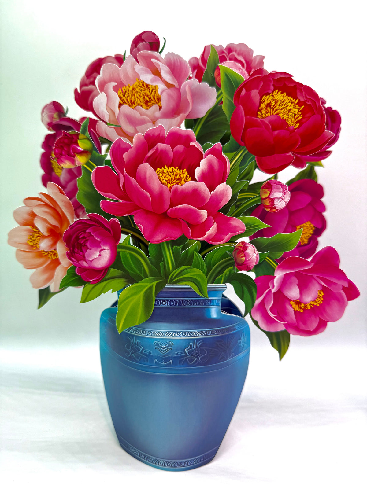 Peonie Pink Rose 3D Pop-Up Flower Bouquet Origami Pop Cards 3D Pop Up Greeting Card Happy Birthday Thank You Handmade Gift Thinking of You Blank Card for Any Occasion Happy Mother's Day Happy Father's Australiana Celebrate