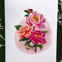 Peonie Pink Rose 3D Pop-Up Flower Bouquet Origami Pop Cards 3D Pop Up Greeting Card Happy Birthday Thank You Handmade Gift Thinking of You Blank Card for Any Occasion Happy Mother's Day Happy Father's Australiana Celebrate