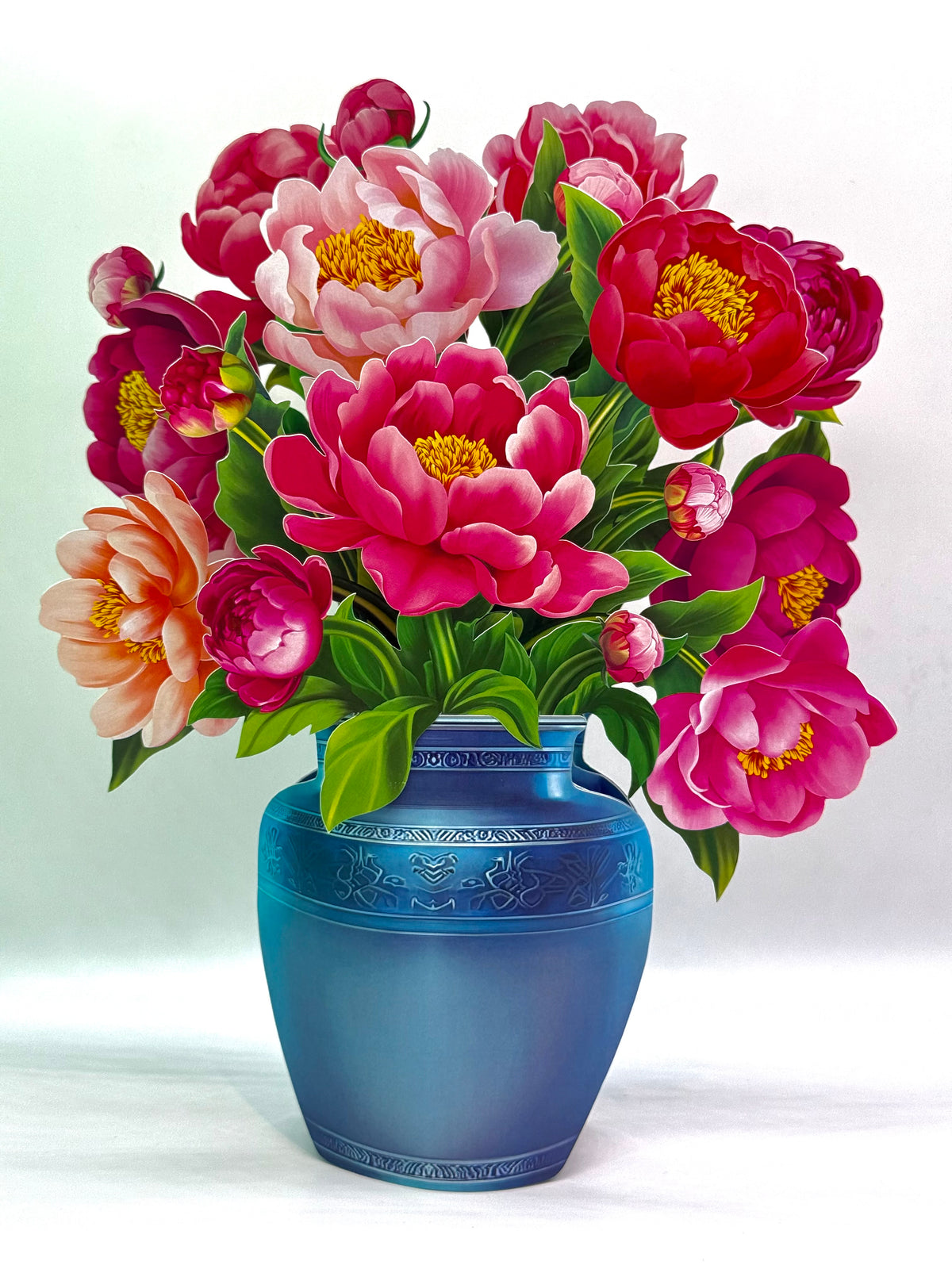 Peonie Pink Rose 3D Pop-Up Flower Bouquet Origami Pop Cards 3D Pop Up Greeting Card Happy Birthday Thank You Handmade Gift Thinking of You Blank Card for Any Occasion Happy Mother's Day Happy Father's Australiana Celebrate