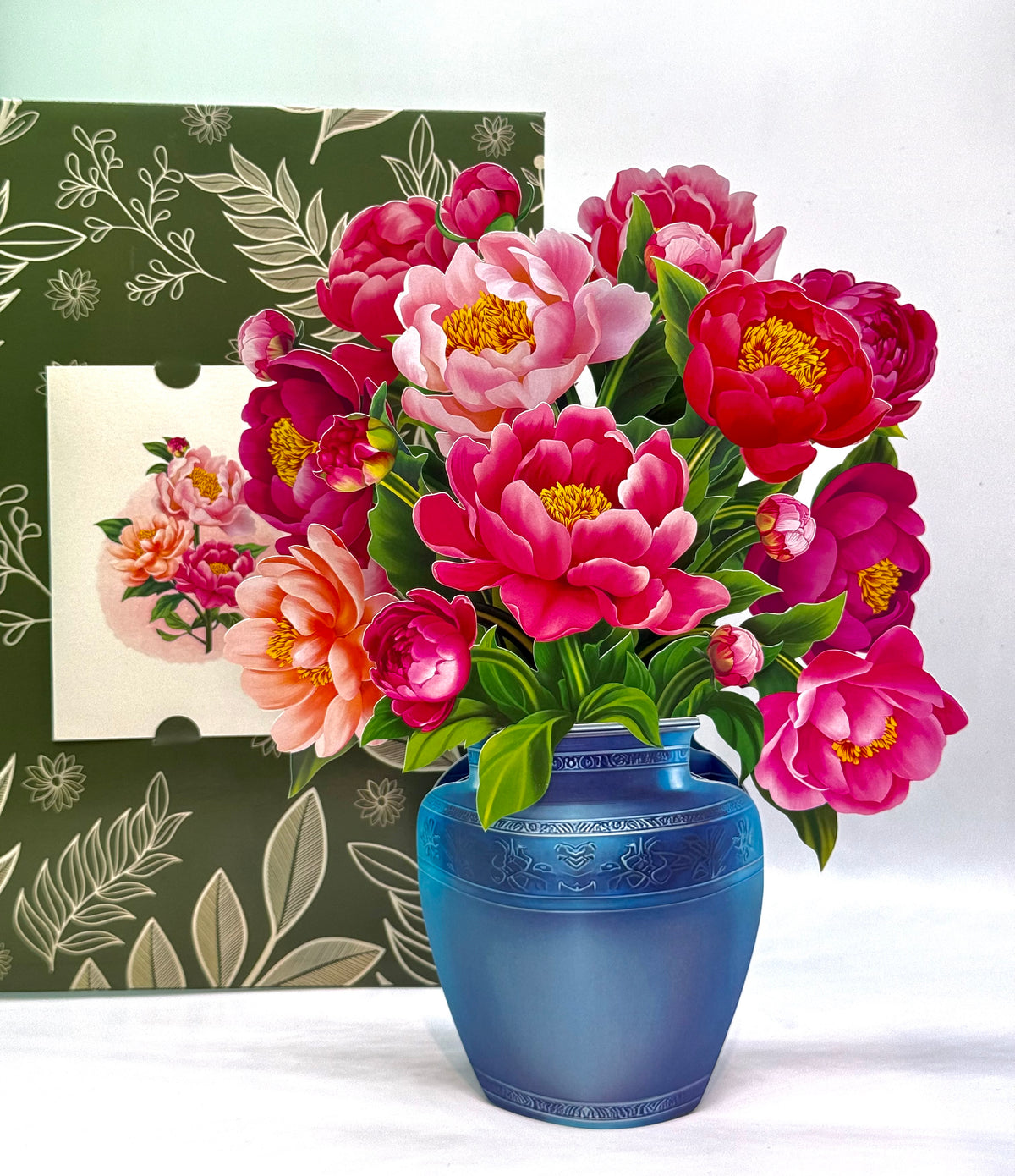 Peonie Pink Rose 3D Pop-Up Flower Bouquet Origami Pop Cards 3D Pop Up Greeting Card Happy Birthday Thank You Handmade Gift Thinking of You Blank Card for Any Occasion Happy Mother's Day Happy Father's Australiana Celebrate