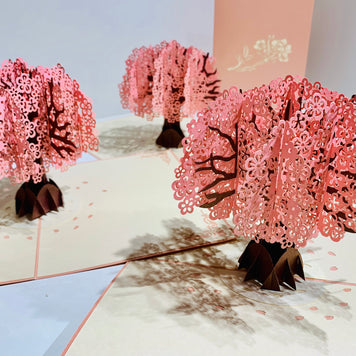 Pink Cherry Blossom Tree Origami Pop Cards 3D Pop Up Greeting Card Happy Birthday Thank You Handmade Gift Thinking of You Blank Card for Any Occasion Happy Mother's Day Happy Father's Australiana