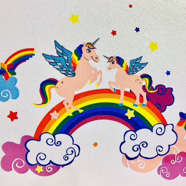 Pink Mother & Baby Unicorn Dancing over the Cloud Origami Pop Cards 3D Pop Up Greeting Card Happy Birthday Thank You Handmade Gift Thinking of You Blank Card for Any Occasion Happy Mother's Day Australiana Celebrate the Beauty of Animals Perfect Gift