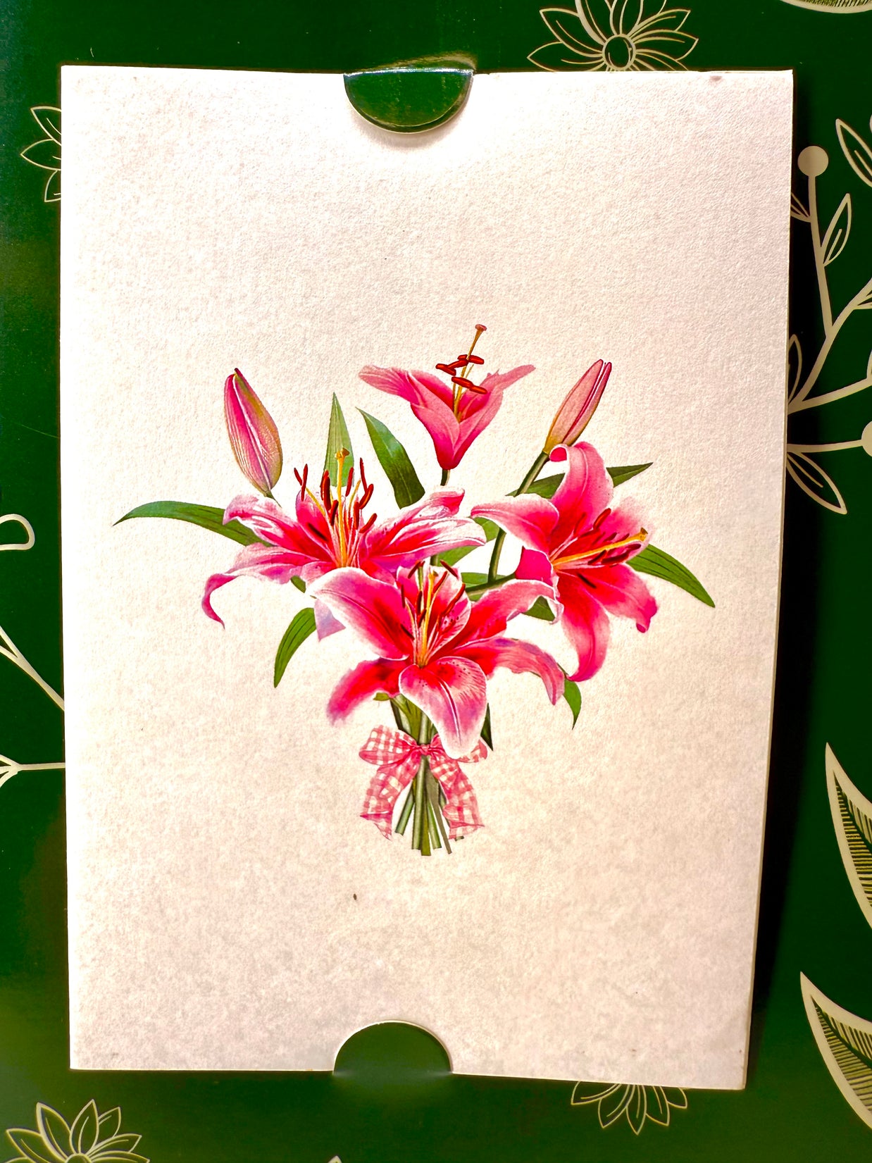 Hot Pink Oriental Lily 3D Pop Up Flower Bouquet Origami Pop Cards 3D Pop Up Greeting Card Happy Birthday Thank You Handmade Gift Thinking of You Blank Card for Any Occasion Happy Mother's Day Happy Father's Australiana Celebrate the Beauty of Flower