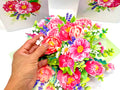 Pink Peony Rose Garden Origami Pop Cards 3D Pop Up Greeting Card Happy Birthday Thank You Handmade Gift Thinking of You Blank Card for Any Occasion Happy Mother's Day Happy Father's Australiana Celebrate the Beauty of Flower and Spring Element