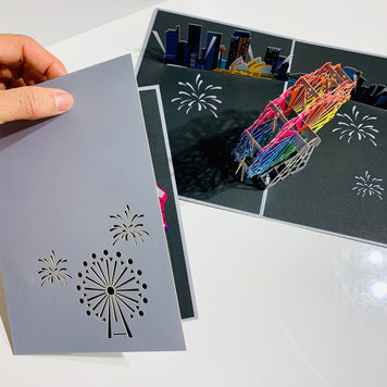 Amazing Rainbow Ferris Wheel with Sydney Habour View Origami Pop Cards 3D Pop Up Greeting Card Happy Birthday Thank You Handmade Gift Thinking of You Blank Card for Any Occasion Happy Mother's Day Happy Father's Celebrate the Beauty of Architecture