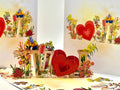 Rainbow Lorikeet LOVE Birds with Australian Native Flowers 3D POP UP GREETING CARD - Created by Origami Pop Cards Australian Design & Handmade 3D Pop Up Magical Paper Cards, Handmade Pop Up Cards Celebrate Love Anniversary Heart Fell and Romantic