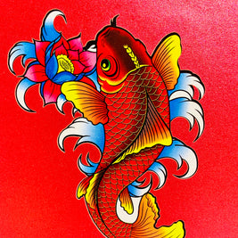 Red Koi Japanese Fish Origami Pop Cards 3D Pop Up Greeting Card Happy Birthday Thank You Handmade Gift Thinking of You Blank Card for Any Occasion Happy Mother's Day Happy Father's Australiana Celebrate the Beauty of Flower