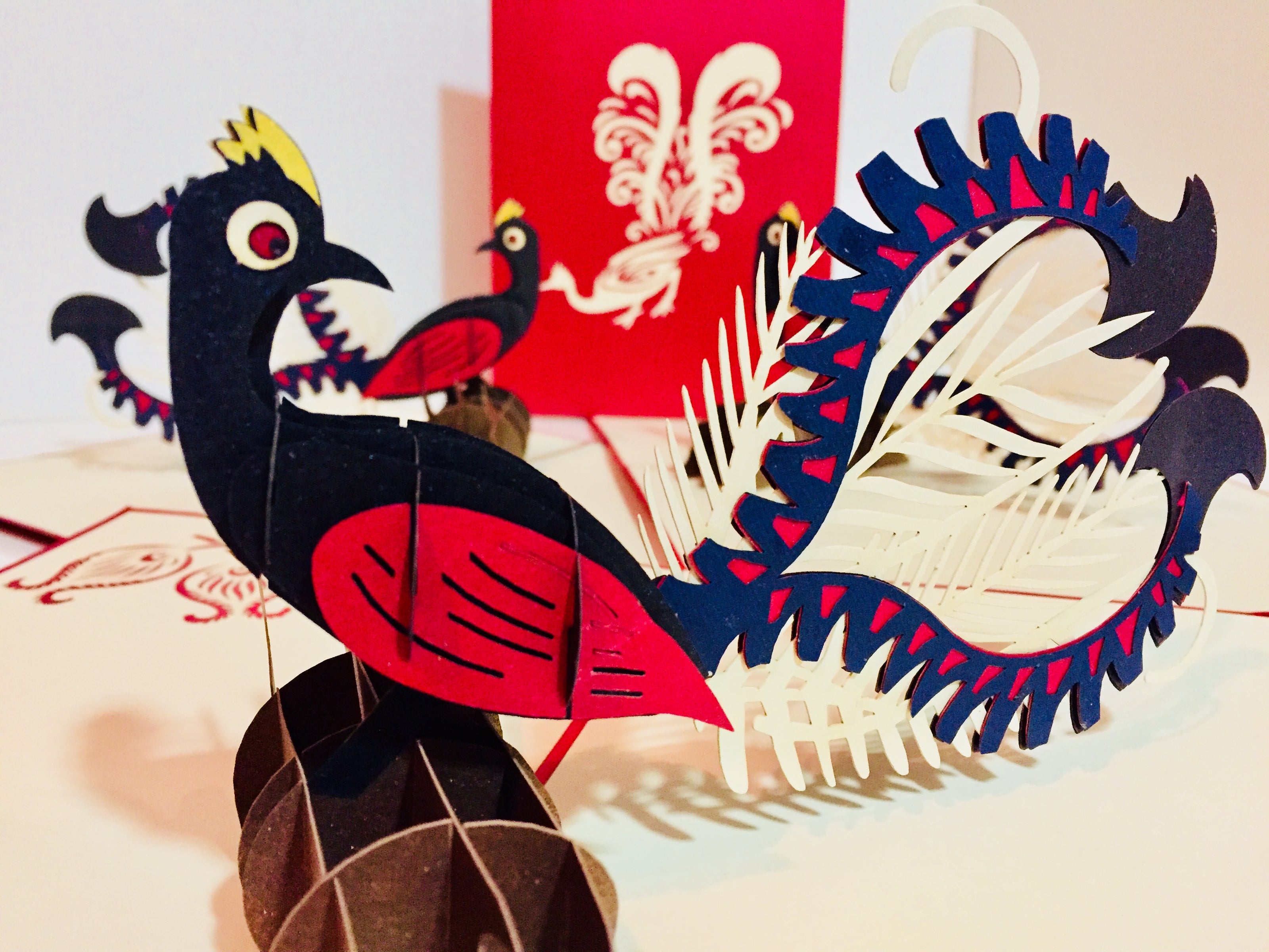 Lyrebird Australian Native Bird Origami Pop Cards 3D Pop Up Greeting Card Happy Birthday Thank You Handmade Gift Thinking of You Blank Card for Any Occasion Happy Mother's Day Happy Father's Australiana Birds