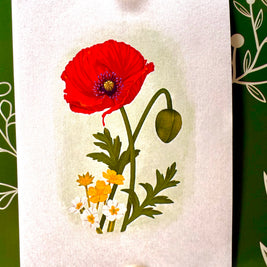 Red Poppy 3D Pop Up Flower Bouquet - Anzac & Remembrance Day Origami Pop Cards 3D Pop Up Greeting Card Happy Birthday Thank You Handmade Gift Thinking of You Blank Card for Any Occasion Happy Mother's Day Happy Father's Australiana Celebrate the Beauty