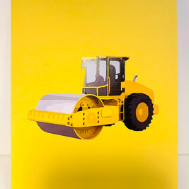 Road Roller Truck builds a Town ~ Perfect for Construction Workers or Kids Origami Pop Cards 3D Pop Up Greeting Card Thank You Handmade Gift Thinking of You Happy Birthday Occasion Australiana Celebrate the Beauty and Happiness During Special Day