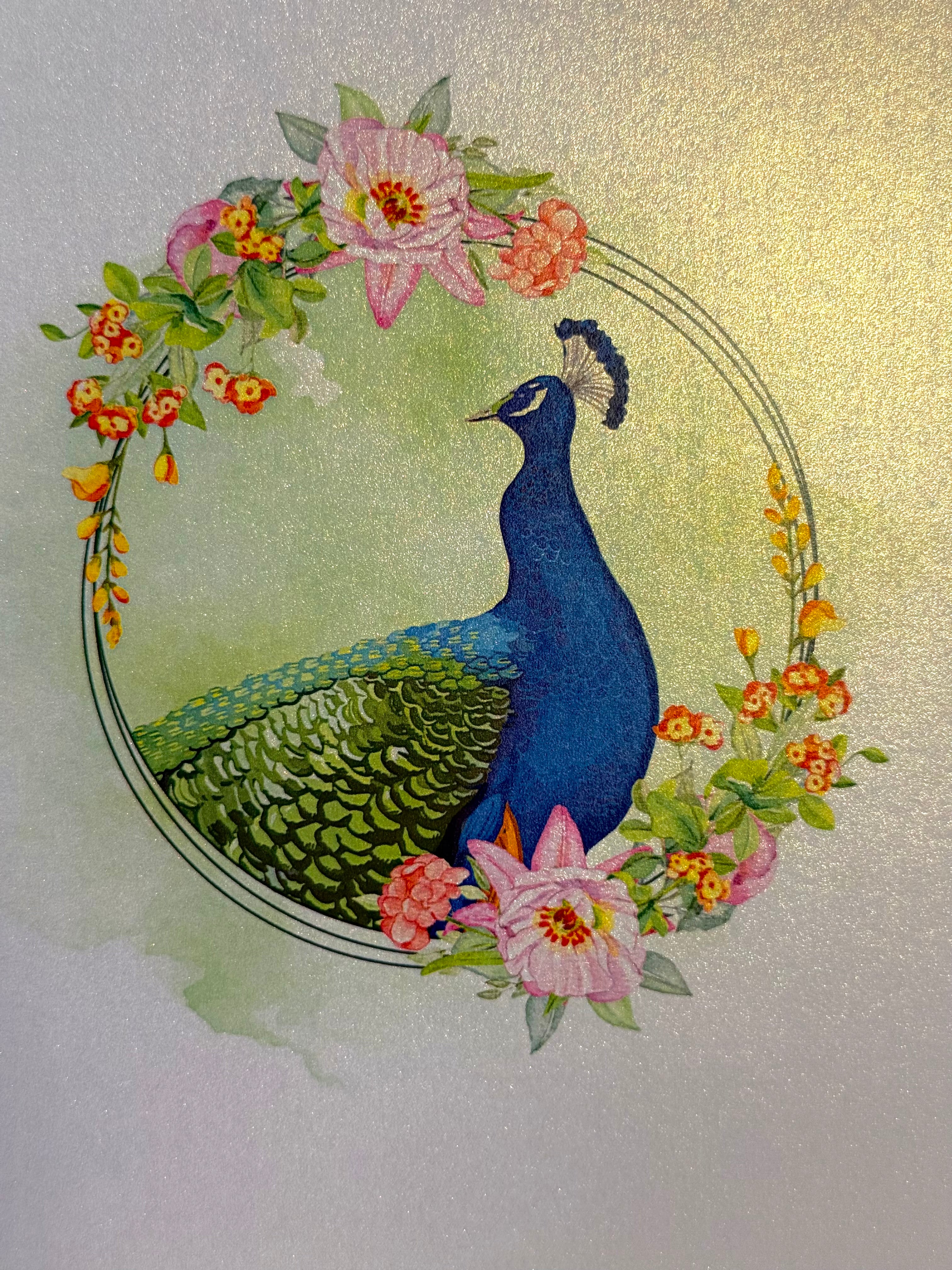 Royal Blue Peacock on Green Grass Origami Pop Cards 3D Pop Up Greeting Card Best Wishes Happy Birthday Gift Thank You Handmade Best Wishes Blank Card for Any Occasion Happy Mother's Day Happy Father's Day Celebrate the Beauty Of Nature and Peacock