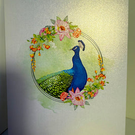 Royal Blue Peacock on Green Grass Origami Pop Cards 3D Pop Up Greeting Card Best Wishes Happy Birthday Gift Thank You Handmade Best Wishes Blank Card for Any Occasion Happy Mother's Day Happy Father's Day Celebrate the Beauty Of Nature and Peacock