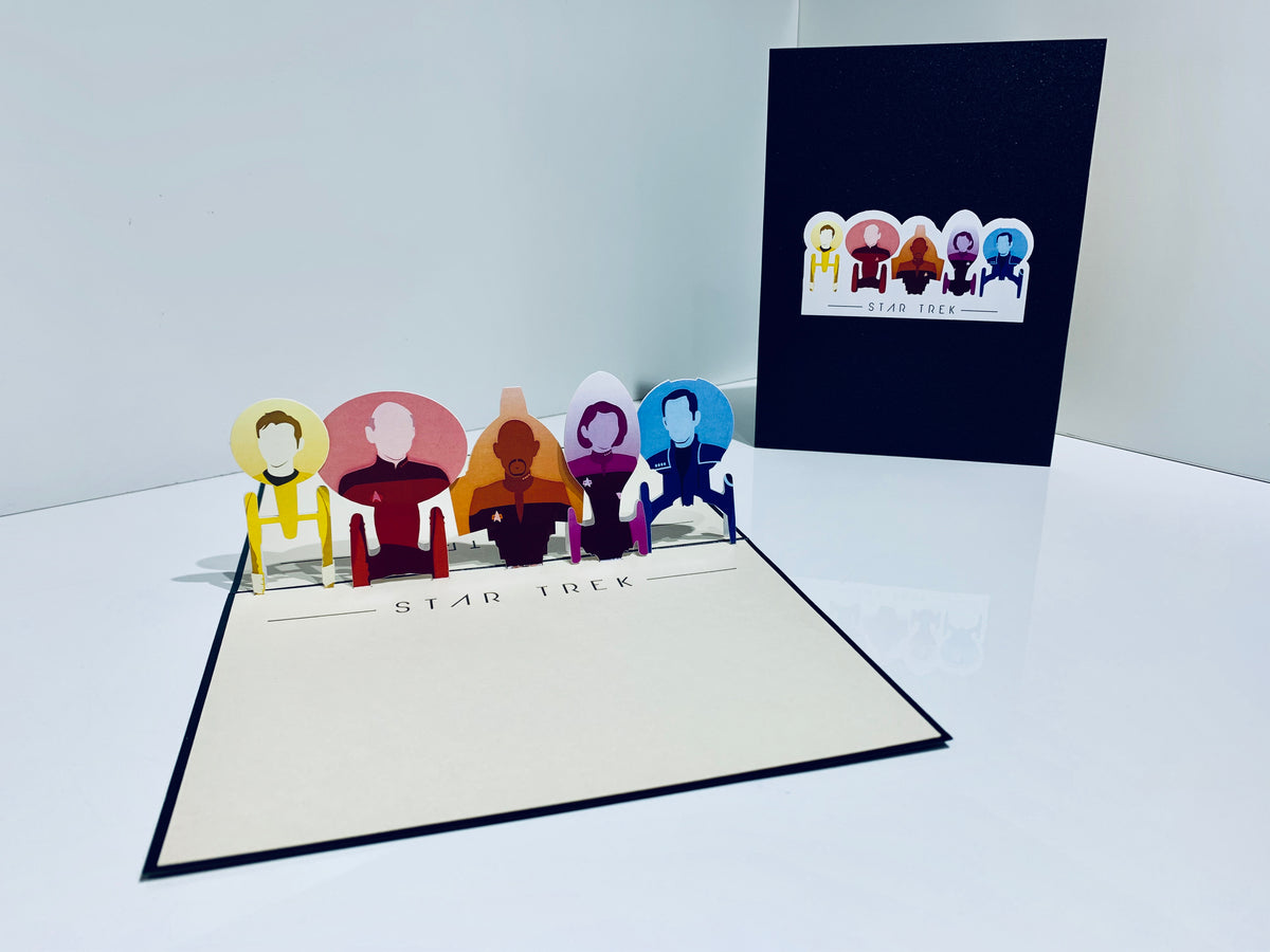 STAR TREK 3D Pop Up Greeting Card Happy Birthday Thank You Handmade Gift Thinking of You Blank Card for Any Occasion Happy Father's Australiana Celebrate the Party Friendship