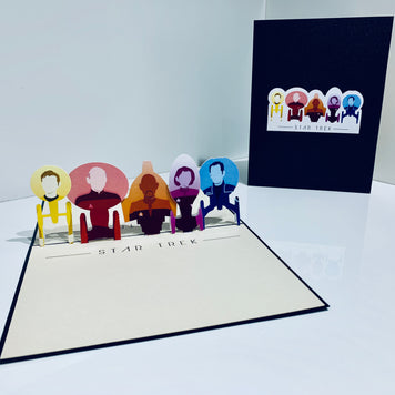 STAR TREK 3D Pop Up Greeting Card Happy Birthday Thank You Handmade Gift Thinking of You Blank Card for Any Occasion Happy Father's Australiana Celebrate the Party Friendship