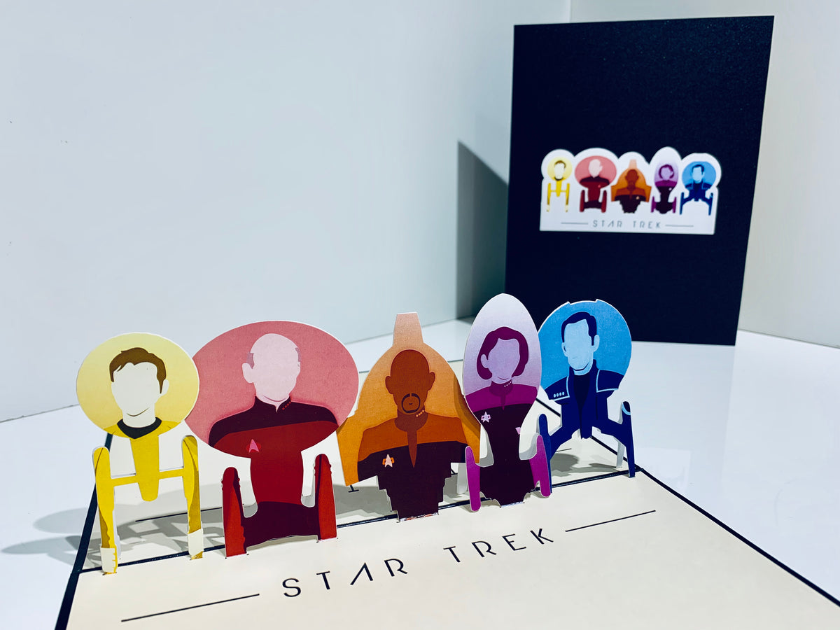 STAR TREK 3D Pop Up Greeting Card Happy Birthday Thank You Handmade Gift Thinking of You Blank Card for Any Occasion Happy Father's Australiana Celebrate the Party Friendship
